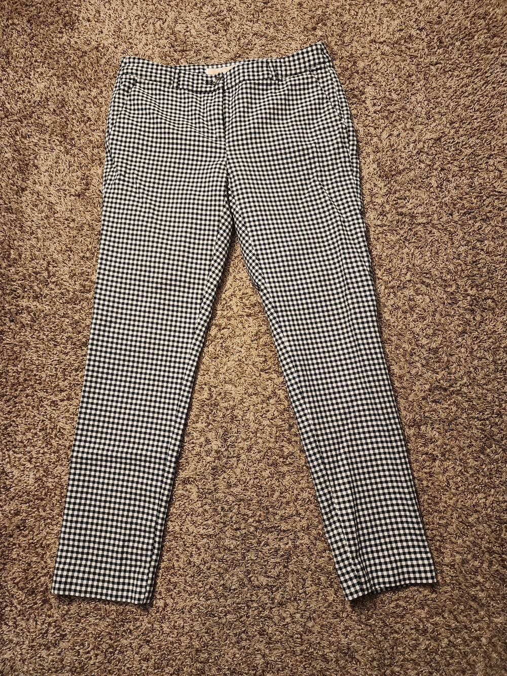 Michael Kors Black & White Gingham Trousers